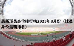 最新球员身价排行榜2023年8月份（球员身价最新排名）