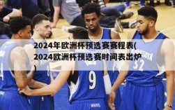 2024年欧洲杯预选赛赛程表(2024欧洲杯预选赛时间表出炉)