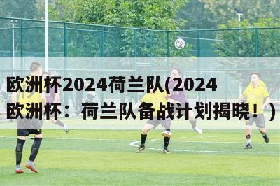 欧洲杯2024荷兰队(2024欧洲杯：荷兰队备战计划揭晓！)